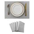 thumbnail image 1 of Nvzi Manteles individuales de lino, manteles para mesa de comedor, protectores de superficies,accesorios de decoración de cocina (juego de 6, tamaño 18,9 x 13 pulgadas, A09), 1 of 5