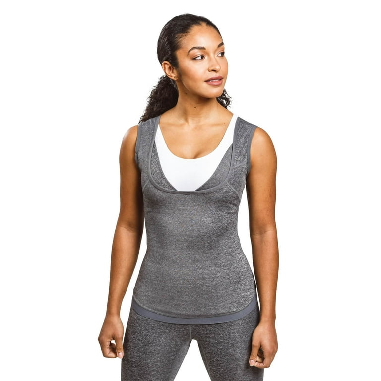 Sweat Shaper Women's Premium Workout Tank Top Slimming Polymer