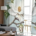 thumbnail image 4 of Botanical Flowers Sheer Curtains 63 Inches Length 2 Panels Set, Window Sheer Curtains for Living Room/Bedroom, Country Magnolia Leaves Branches Light Filtering Rod Pocket Curtain 52'' x 63'' x 2, 4 of 7