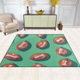 thumbnail image 2 of Yayeee Area Rugs for Living Room 5.2'x4' Non Slip Washable Bedroom Floor Carpet, Brown American Footballs, 2 of 6