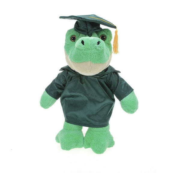 Made by Aliens Personalized Gator Stuffed Animal Plush Toy – Perfect Gift for Graduation Name or Your School Logo on Gown, Best for Any Grad School Kids 12 Inches