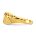 thumbnail image 3 of 14K Yellow Gold Ring Band Men's Diamond Round, Size 5, 3 of 5