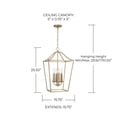 thumbnail image 2 of 4 Light Foyer-25.5 Inches Tall And 15.75 Inches Wide-Matte Brass Finish Capital Lighting 550641Ma, 2 of 7