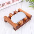 thumbnail image 3 of ULTNICE Rustic Wood Soap Holder Light Brown 1Pcs 3.5x2.8x0.9in, 3 of 5