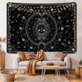 thumbnail image 3 of Tapiz de pared de sol y luna, decoración psicodélica, tapiz de pared de astrología celestial abstracta para dormitorio en blanco y negro Rojo Verde Cocina, Decoración y Otros, 3 of 5