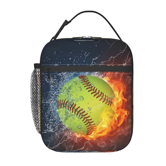 Baseball Lunch Bag Portable Thermal Lunch Box for Men and Women
