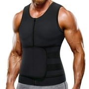VENUZOR Neoprene Sauna Suit for Men Waist Trainer Vest Zipper Body Shaper with Adjustable Tank Top