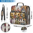 thumbnail image 3 of Water-Resistant 3-Ring Binder Organizer with Multiple Pockets Zipper Binder Bag for Office Birdhouses with Sunflowers, 3 of 8