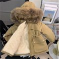 thumbnail image 5 of Hrsba Boys Girls Winter Outerwear Coats,Casual Jacket for Kids,Girls Winter Coat Plus Velvet Coat KidsGirl Thickened Parka Children's Coat,Khaki,150, 5 of 5