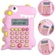 thumbnail image 5 of Calculadora para niños, Calculadora con forma de dinosaurio rosa, Calculadora de aprendizaje inteligente para juegos de matemáticas, Calculadora de bolsillo para oficina, 5 of 5