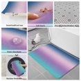 thumbnail image 6 of Blue Purple Teal Ombre Cream Bath Mat 3 Piece Bathroom Rug Set, Modern Abstract Art Aesthetics Non Slip Bath Rug Contour Mat and Toilet Lid Cover, Absorbent Shower Mats Soft Bath Rugs and Mats Sets, 6 of 8