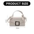 thumbnail image 2 of Women's Messenger bag classic satchel handbag slung simple artificial leather small bag. - white, 2 of 6