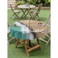 thumbnail image 5 of Outdoor Tablecloth with Umbrella Hole Zipper Beige Blue Summer Beach Round Tablecloth 54" Waterproof Outside Table Cloth Coastal Nautical Starfish Ocean Patio Table Cover Tablecloths for Picnic Party, 5 of 8