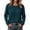 Dark Blue, variant on Women's Crew Neck Ribbed Knit Top Long Sleeve Relaxed Fit Basic Tunic Solid Color Casual Pullover Blouse Fall Winter Everyday Wear Soft Stretch Shirt Black XXL