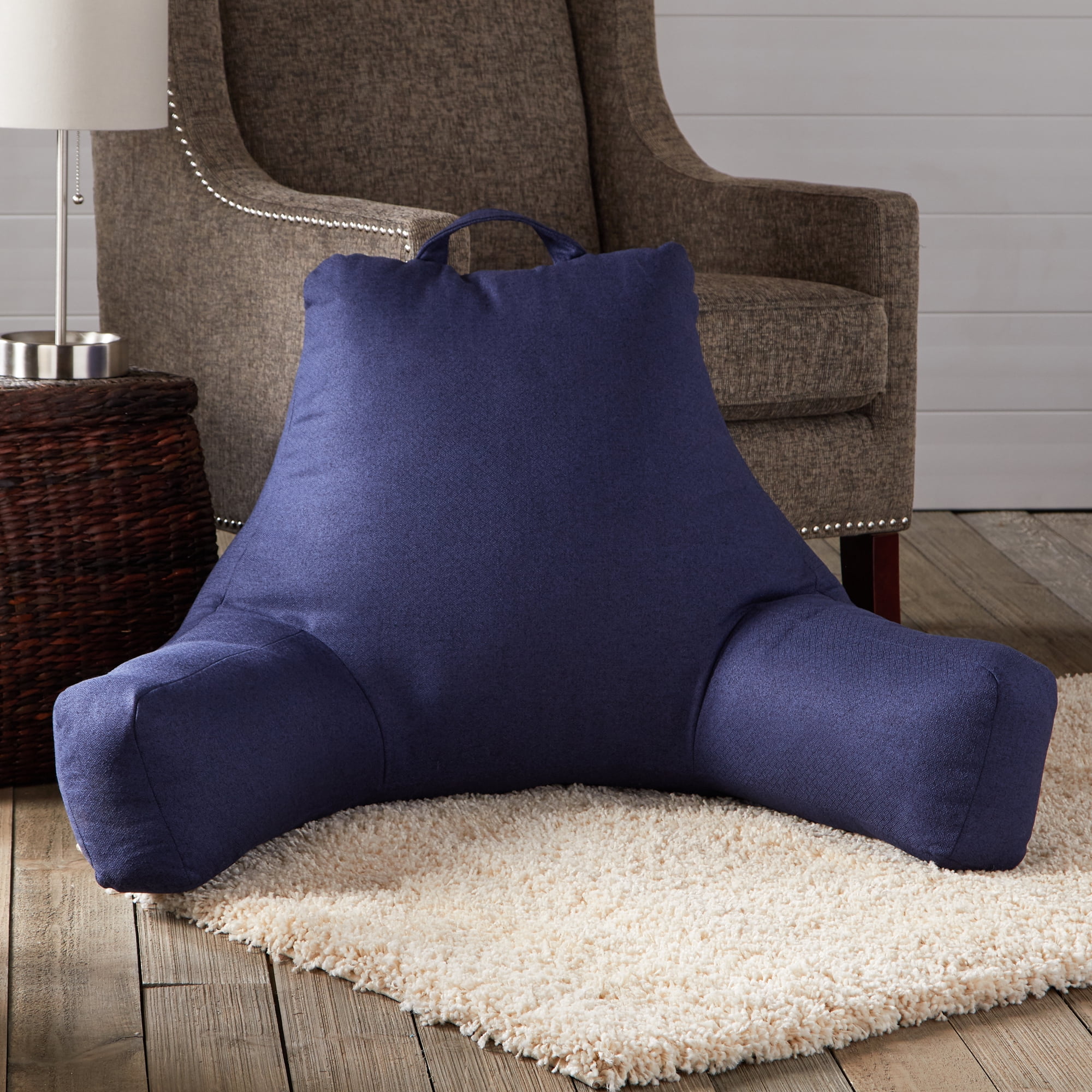 Greendale Home Fashions Jumbo Cobalt Blue Polyester Bed Rest Pillow