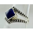thumbnail image 3 of Navya Craft Lapis Cushion Shape Silver Statement Ring 925 Sterling Silver Handmade Women Statement Ring Size 4.5, 3 of 5