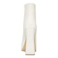 thumbnail image 2 of MADDEN GIRL Womens White 2" Platform Padded Kourt Square Toe Sculpted Heel Zip-Up Dress Booties 10 M, 2 of 4