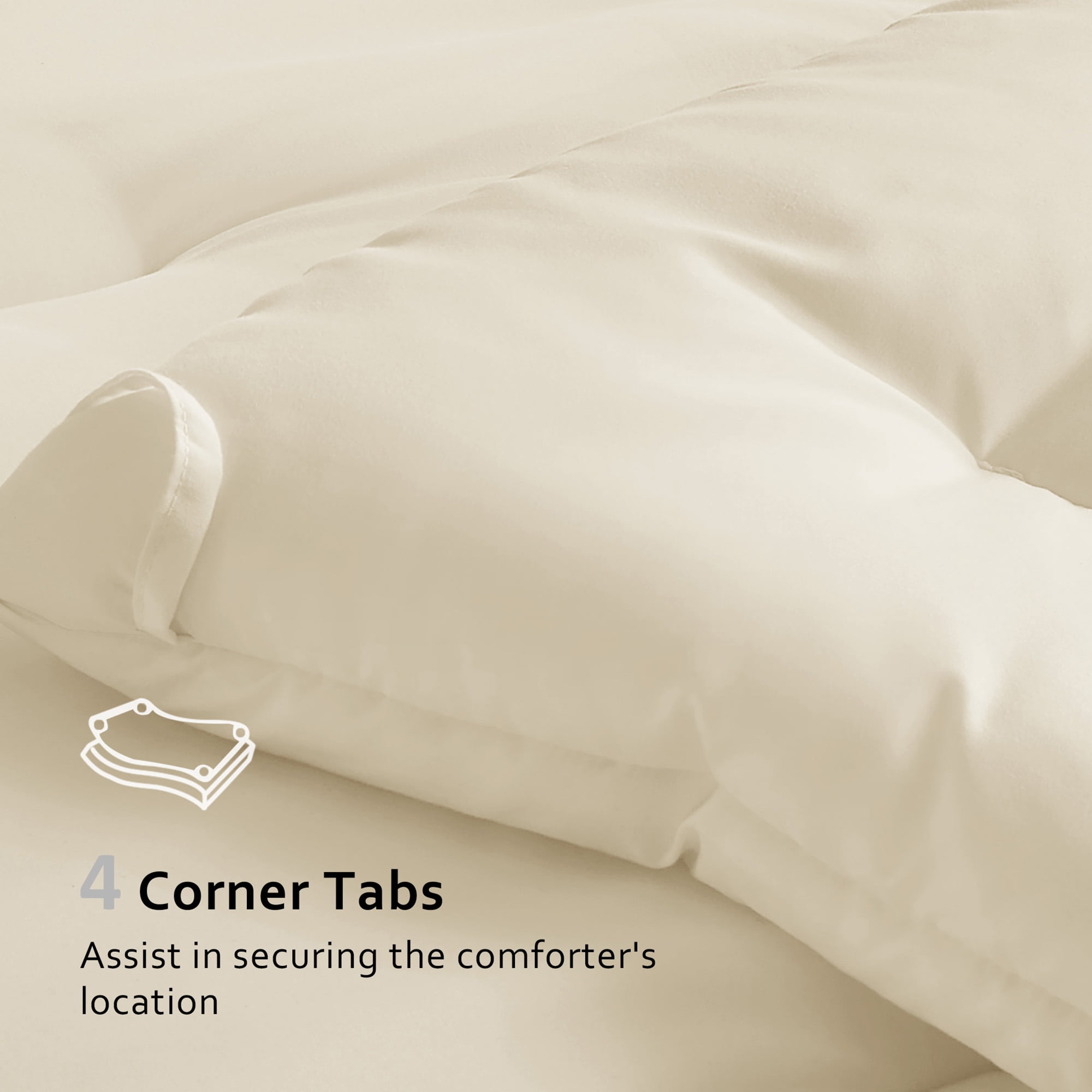 Dhole 7-Piece Bed Sheet Set - Full Size Comforter, Pillowcases & Sheet Collection for Cozy Bedding Comfort Beige