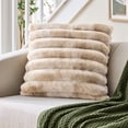 thumbnail image 2 of Better Homes & Gardens Beige Faux Fur Decorative Pillow, 22 in x 22 in, 2 of 5