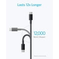 thumbnail image 5 of Anker USB C Cable [2-Pack, 3ft], Premium Nylon USB A to Type C Charger Cable Fast Charging for Samsung Galaxy S10 S10+ / Note 9, LG V30 (USB 2.0, Black), 5 of 7