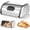 With Window, variant on Threns Stainless Steel Roll Top Bread Box for Kitchen Countertop with Lid - Fits Multiple Large Loaves of Bread and Other Freshly Baked Goods Including Cookies, Bagels, Muffins