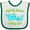 White and Green, variant on Inktastic My Sister Loves Me- Cute Narwhal Boys or Girls Baby Bib