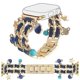 thumbnail image 1 of Watch Strap for Apple Watch Series 10 9 8 7 SE 6 5 4 3 2 1 42mm 41mm 40mm 38mm Women Denim Alloy Bra, 1 of 5