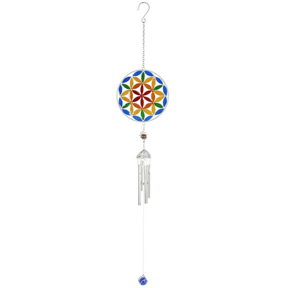 Flower of Life Metal Windchime Outdoor Wind Chime 29.5 Inch