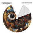 thumbnail image 2 of Sikiie Quirky Owl With Glasses 30-48 inches {designName} Print Christmas Tree Skirt Snowman Xmas Tree Skirt with Edge Christmas Decorations for Holiday Party-48", 2 of 7