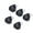 Black glue covered, variant on LUXRISEON 5Pieces Shock Absorbing Quiet Wheels Assembly Steering Caster Plastic Wheels