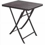 DC America La Jolla Folding All Weather Bistro Square Table, Brown