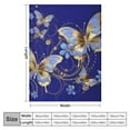 thumbnail image 4 of ARISTURING  Purple and Gold Butterfly Pattern Throw Blanket Soft Lightweight Cozy Premium Flannel Warm Bed Blanket for Bedroom Living Couch All Seasons, 4 of 6