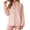 Pink, variant on IWRICH Women's Soft Jacket Cozy Flannel Shirt Thermal Loungewear Top for Winter Comfortable Home Wear White XL