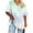 Green, variant on Summer Plus Size Tops For Women Causal Loose Short Sleeve V-Neck Pullover Blouse Tie-Dye Shirt Oversized Women Shirts Under $8 Green XXXXXL
