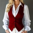 thumbnail image 4 of cocolona Blazer Waistcoat for Women Dressy Casual Sleeveless Button Down Layer Blazer For Work Office Outfits, 4 of 7
