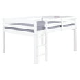thumbnail image 2 of Camaflexi Tribeca Concord Junior Full Size Loft Bed Solid Wood Bed Frame, White 100% Solid Wood, 2 of 6