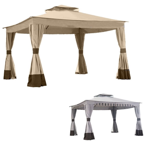 Garden Winds Replacement Canopy and Netting for the Selina Gazebo, Riplock 350