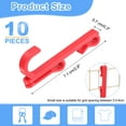 thumbnail image 2 of Uxcell 10 Ganchos de Pared de Rejilla, Ganchos de Plástico de 2.8 Pulgadas para Panel de Rejilla, Ganchos Utilitarios, Ganchos de Estante para Garaje, Tienda, Almacén, Hogar, Rojo, 2 of 6