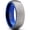 Blue, variant on Mens Tungsten Carbide Wedding Band Ring Dome Brushed Comfort-Fit 8mm