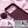 thumbnail image 5 of ouhos for iPhone 18 Pro Magnetic Silicone Case, Built-in Screen Protector, Full Camera Lens Protection, Shockproof Drop Resistant Slim Phone Cover, Burgundy, 5 of 7