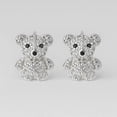 thumbnail image 1 of Aretes De Ositos Con Zirconia, Para Mujer De Plata 925, 1 of 5