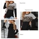 thumbnail image 4 of Blusa con nudo torcido Ticfox Estampado de Leopardo Color Negro S, 4 of 5