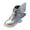Silver, variant on Kids Girls Fashion Lace Up Leather Ankle Boots with Detachable Butterfly Wings Platform Non Slip Mid Calf Combat Booties Black Size 11.5 Little Child