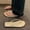 Beige, variant on PiGOGI Women's Round Toe Flip Flops Cushioned Footbed Non-Slip Comfortable Beach Sandals Summer Silver 9