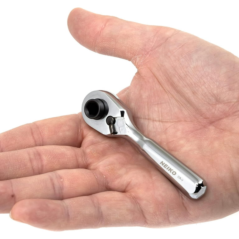 Neiko 03002A Stubby Ratchet, 1/4 Inch Ratchet Wrench and Bit