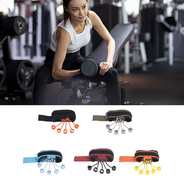 Grip Strength Trainer,Durable Silicone Finger Strength Trainer Finger Exerciser With 5 Replace Rings