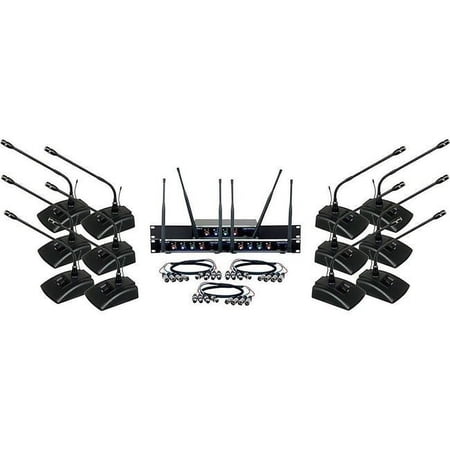 UPC: 0692868126635 | VocoPro Digital-Conference-12 12-Channel UHF Wireless Conference Microphone System  902-927.2mHz