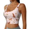 thumbnail image 2 of Kdxio Star Cute Dog Print Workout Crop Tank Top for Women Racerback Yoga Tank Tops Athletic Sports Shirts Exercise Undershirts, 2 of 9
