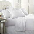 thumbnail image 5 of Danjor Linens 6 Piece Hotel Luxury Soft 1800 Series Premium Bed Sheets Set with Deep Pockets, California King, White, 5 of 5