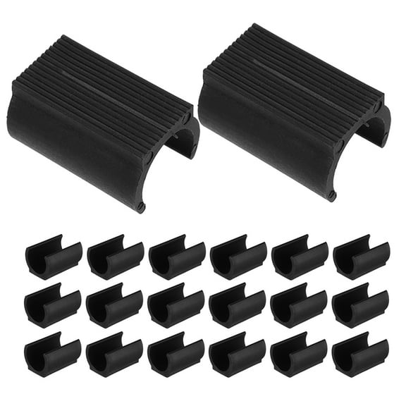 Homoyoyo 30pcs Chair Leg Protectors Black PP Non Slip Cushioning Pads